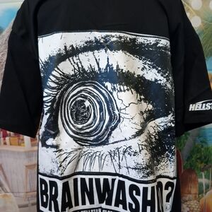 Black Graphic T-Shirt with Eye Design